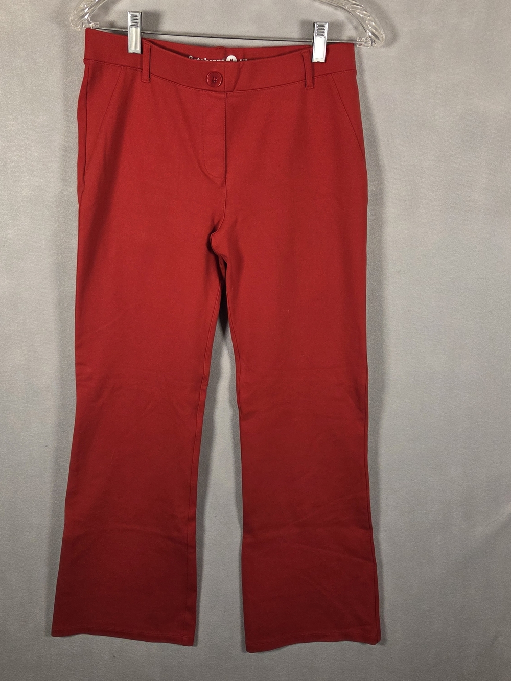Red Straight-Leg Pants (N495)